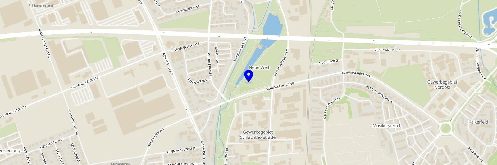 OpenStreetMap Stadtpark Neue Welt Memmingen
